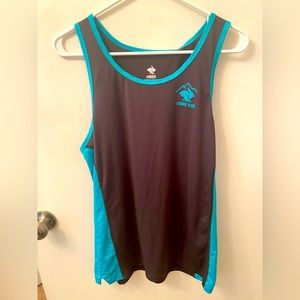 Rabbit Trail men’s large running tank top teal and black